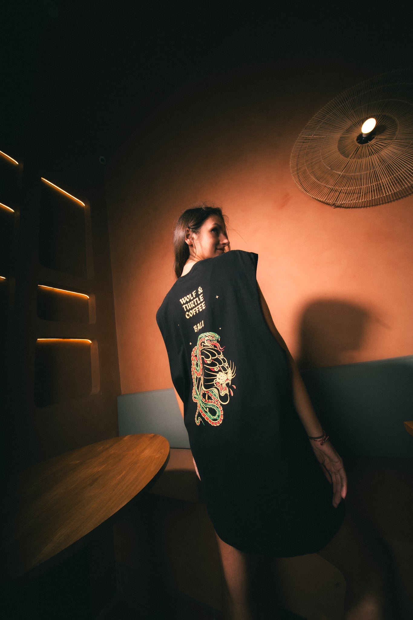 Bali Energy Muscle Sleeveless T-shirt - Wolf & Turtle Coffee